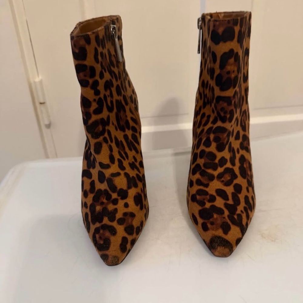 Charles David Animal Print Ankle Booties